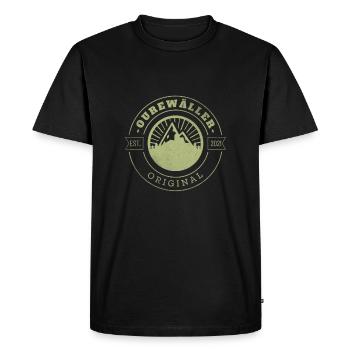 Ourewäller orginal - dialecte hessois - T-shirt Premium bio Homme - noir - Devant - Nico (187cm)
