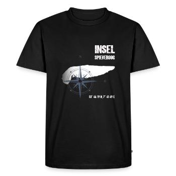 Spiekeroog Île de la mer du Nord Coordonnées Carte Vacances - T-shirt Premium bio Homme - noir - Devant - Nico (187cm)