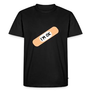 Trostpflaster Je suis OK Heftpflaster - T-shirt Premium bio Homme - noir - Devant - Nico (187cm)