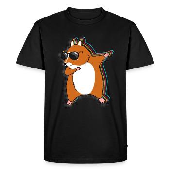 Hamster Dab - T-shirt Premium bio Homme - noir - Devant - Nico (187cm)