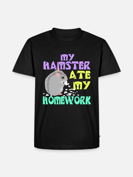Eating hamsters - Men's Premium Organic T-Shirt - black