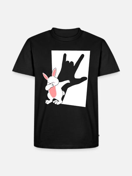 Rock n' Roll Rabbit - Men's Premium Organic T-Shirt - black
