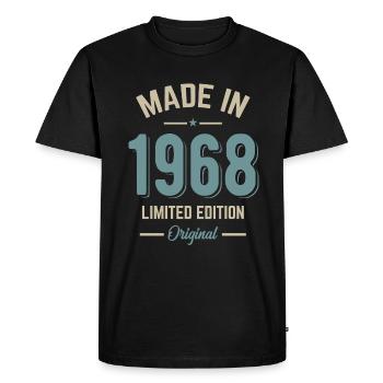 made in 1968 anniversaire 54 ans cadeau humour - T-shirt Premium bio Homme - noir - Devant - Nico (187cm)