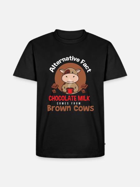 Chocolate Milk Brown Cows Schokolade - Men's Premium Organic T-Shirt - black