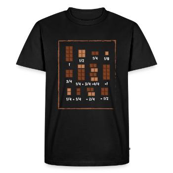 Chocolate Math Math Math Chocolate - Men's Premium Organic T-Shirt - black - Front - Nico (187cm)