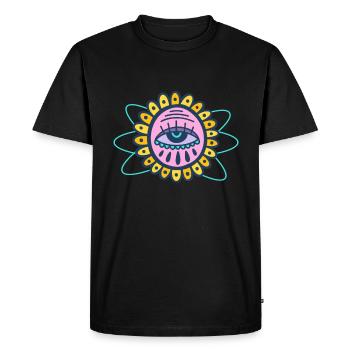 Méditation du Troisième Œil Yoga Yogi - T-shirt Premium bio Homme - noir - Devant - Nico (187cm)