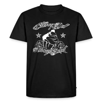 Rockabilly - Cupcake - Cherry Doll - Men's Premium Organic T-Shirt - black - Front - Nico (187cm)