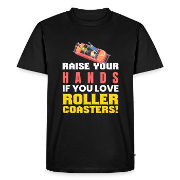 You Love Rollercoasters Roller Coaster - Men's Premium Organic T-Shirt - black - Front - Nico (187cm)