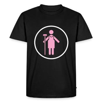 Femme de ménage Nettoyeur Femme au foyer - T-shirt Premium bio Homme - noir - Devant - Nico (187cm)