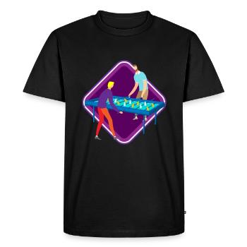 Joueur de baby-foot Rotary football Foosball - T-shirt Premium bio Homme - noir - Devant - Nico (187cm)