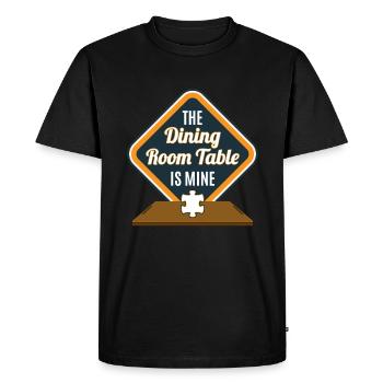 Dining Table Is Mine Puzzle Puzzles - Men's Premium Organic T-Shirt - black - Front - Nico (187cm)
