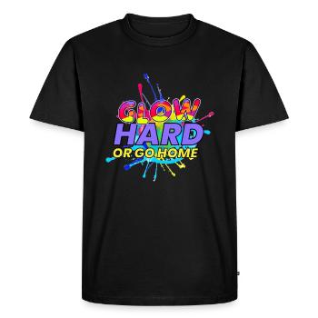 Glow Hard Or Go Home EDM Music Festival - Men's Premium Organic T-Shirt - black - Front - Nico (187cm)
