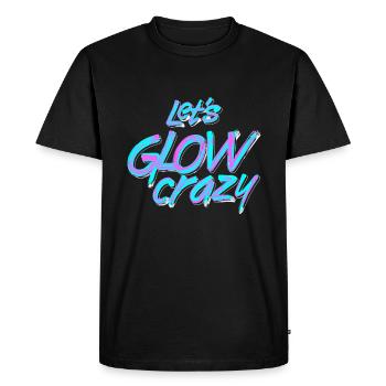Lets Glow Crazy Festival EDM Music - Men's Premium Organic T-Shirt - black - Front - Nico (187cm)