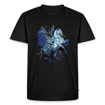 Pegasus Lightning Licorne Enfants Cheval - T-shirt Premium bio Homme - noir - Devant - Nico (187cm)