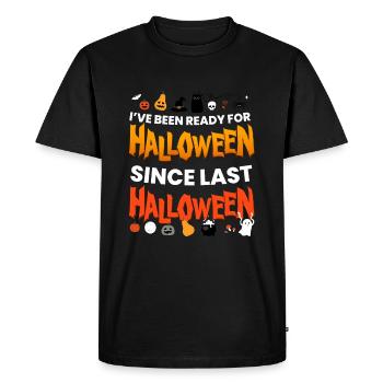 Ive était prêt pour Halloween - T-shirt Premium bio Homme - noir - Devant - Nico (187cm)