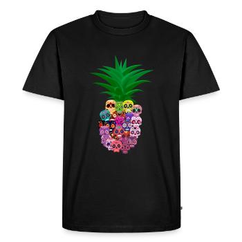 Calavera Pineapple Halloween - Men's Premium Organic T-Shirt - black - Front - Nico (187cm)
