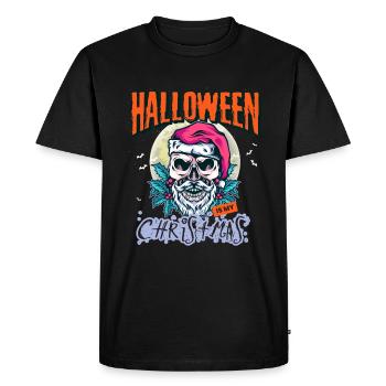 Halloween est mon Noël - T-shirt Premium bio Homme - noir - Devant - Nico (187cm)