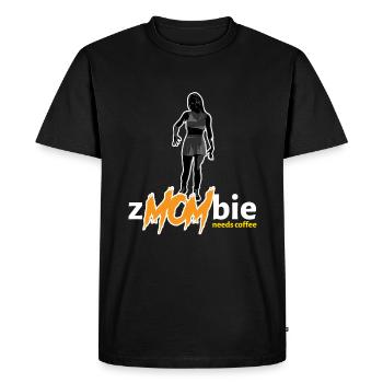 Zombie Mom Needs Coffee Halloween - Men's Premium Organic T-Shirt - black - Front - Nico (187cm)