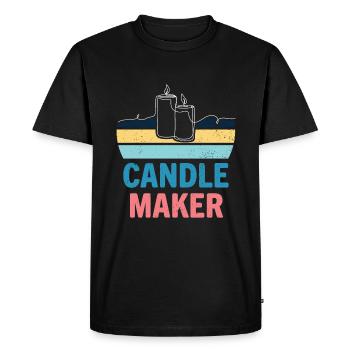 Bougies Candle Maker Bougies - T-shirt Premium bio Homme - noir - Devant - Nico (187cm)
