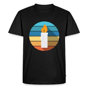 Bougie Rétro Bougies - T-shirt Premium bio Homme - noir - Devant - Nico (187cm)