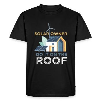 Faites-le sur le toit solaire photovoltaïque - T-shirt Premium bio Homme - noir - Devant - Nico (187cm)