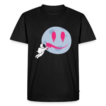 Espace Graffiti d’astronaute lunaire - T-shirt Premium bio Homme - noir - Devant - Nico (187cm)
