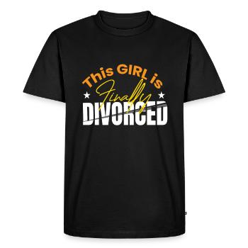 Cette fille est finalement divorcée Divorce - T-shirt Premium bio Homme - noir - Devant - Nico (187cm)