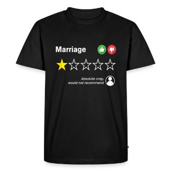 Évaluation du mariage Absolute Crap Divorce - T-shirt Premium bio Homme - noir - Devant - Nico (187cm)