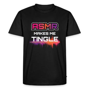 ASMR me fait picoter - T-shirt Premium bio Homme - noir - Devant - Nico (187cm)