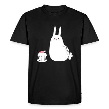Carrot Cake Rabbit Carrot - Men's Premium Organic T-Shirt - black - Front - Nico (187cm)