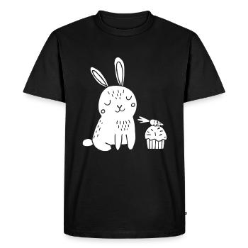 Carrot Cake Rabbit Carrot - Men's Premium Organic T-Shirt - black - Front - Nico (187cm)