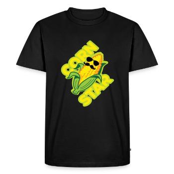 Corn Star Corn Pornstar - Men's Premium Organic T-Shirt - black - Front - Nico (187cm)