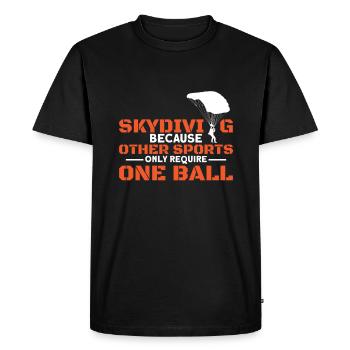 D’autres sports nécessitent un parachute à balle - T-shirt Premium bio Homme - noir - Devant - Nico (187cm)