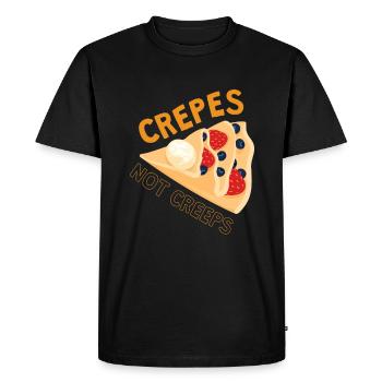 Crêpes pas rampantes Crêpes crêpes - T-shirt Premium bio Homme - noir - Devant - Nico (187cm)