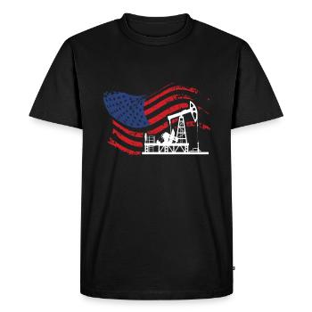 Drilling rig America Oil Drilling Rig - Men's Premium Organic T-Shirt - black - Front - Nico (187cm)