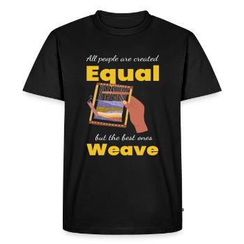 Equal Weave Weaving Weberin Weaving - Men's Premium Organic T-Shirt - black - Front - Nico (187cm)