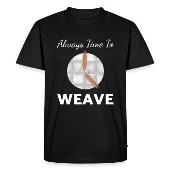 Time To Weave Weaving Weberin Weaving - Men's Premium Organic T-Shirt - black - Front - Nico (187cm)