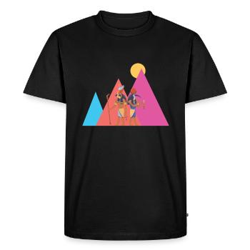 Egyptian Pyramids Egypt - Men's Premium Organic T-Shirt - black - Front - Nico (187cm)
