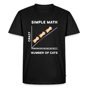 Chats chatons mathématiques simples - T-shirt Premium bio Homme - noir - Devant - Nico (187cm)