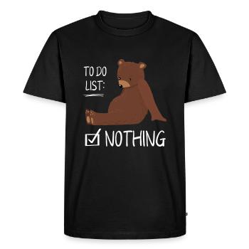 To Do List Nothing Bear Sleepshirt - T-shirt Premium bio Homme - noir - Devant - Nico (187cm)