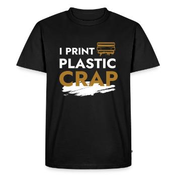 I Print Plastic Crap 3d Printing Printer - Men's Premium Organic T-Shirt - black - Front - Nico (187cm)