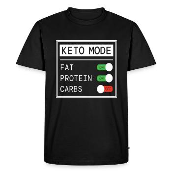 Keto Fashion Aliments sains - T-shirt Premium bio Homme - noir - Devant - Nico (187cm)