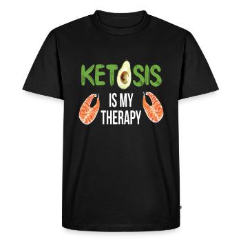 La cétose est ma thérapie Alimentation saine - T-shirt Premium bio Homme - noir - Devant - Nico (187cm)