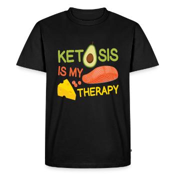 La cétose est ma thérapie Alimentation saine - T-shirt Premium bio Homme - noir - Devant - Nico (187cm)