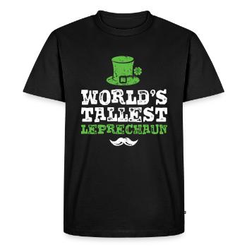 Le plus grand lutin Saint-Patrick - T-shirt Premium bio Homme - noir - Devant - Nico (187cm)