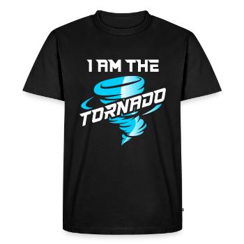 Je suis l’ouragan Tornado - T-shirt Premium bio Homme - noir - Devant - Nico (187cm)