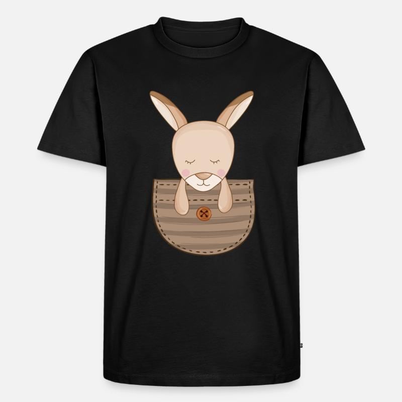 Süßes Känguru Beutel Kängurus - Männer Premium Bio T-Shirt - Schwarz
