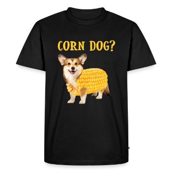 Corn Dog Corgi Hund Corn Dog - T-shirt Premium bio Homme - noir - Devant - Nico (187cm)