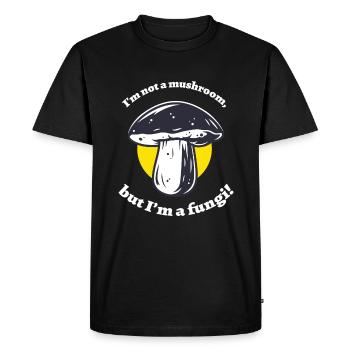 Pas un champignon champignons champignons champignons - T-shirt Premium bio Homme - noir - Devant - Nico (187cm)