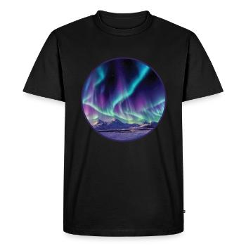 Aurores boréales Aurores boréales - T-shirt Premium bio Homme - noir - Devant - Nico (187cm)